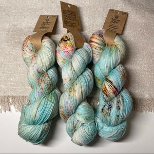 NWT Yarn Bee Authentic Hand
Dyed Yarn. Lot of 3. Color - Blue Vapor